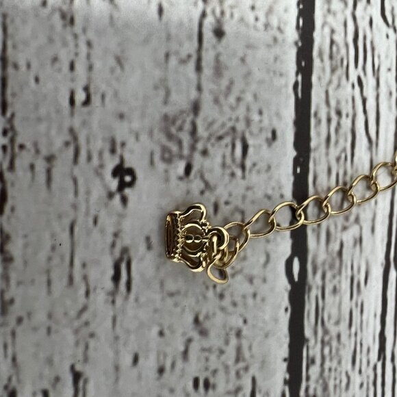 Premier Designs Necklace Black Gold Tone‎ Chains Gold Tone Pendant with Tassel - Picture 4 of 8